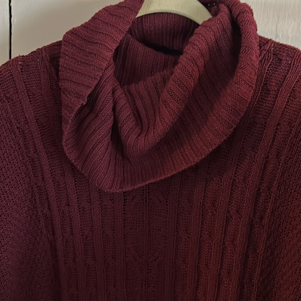 Maroon sweater dress
